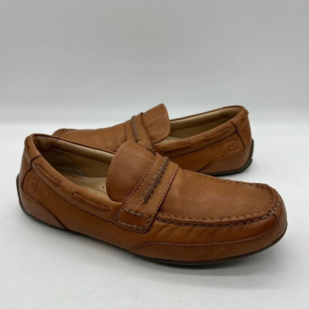 Sperry 0238337 Mens 8.5M Tan Leather Shoes Top-Sider 